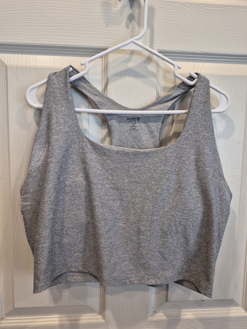 5/25 Old Navy Gray Cropped Tank Bralette - Gray